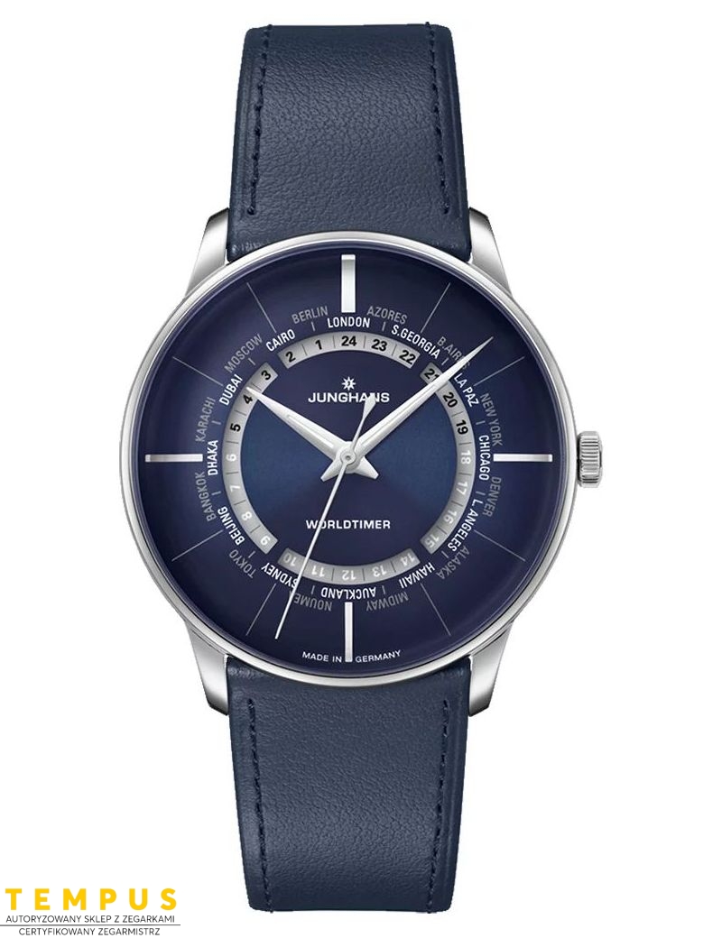 Junghans Meister Worldtimer 27/3010.01 Sapphire - Zegarki JUNGHANS Junghans Meister Worldtimer 27/3010.01 Sapphire - Zegarki JUNGHANS