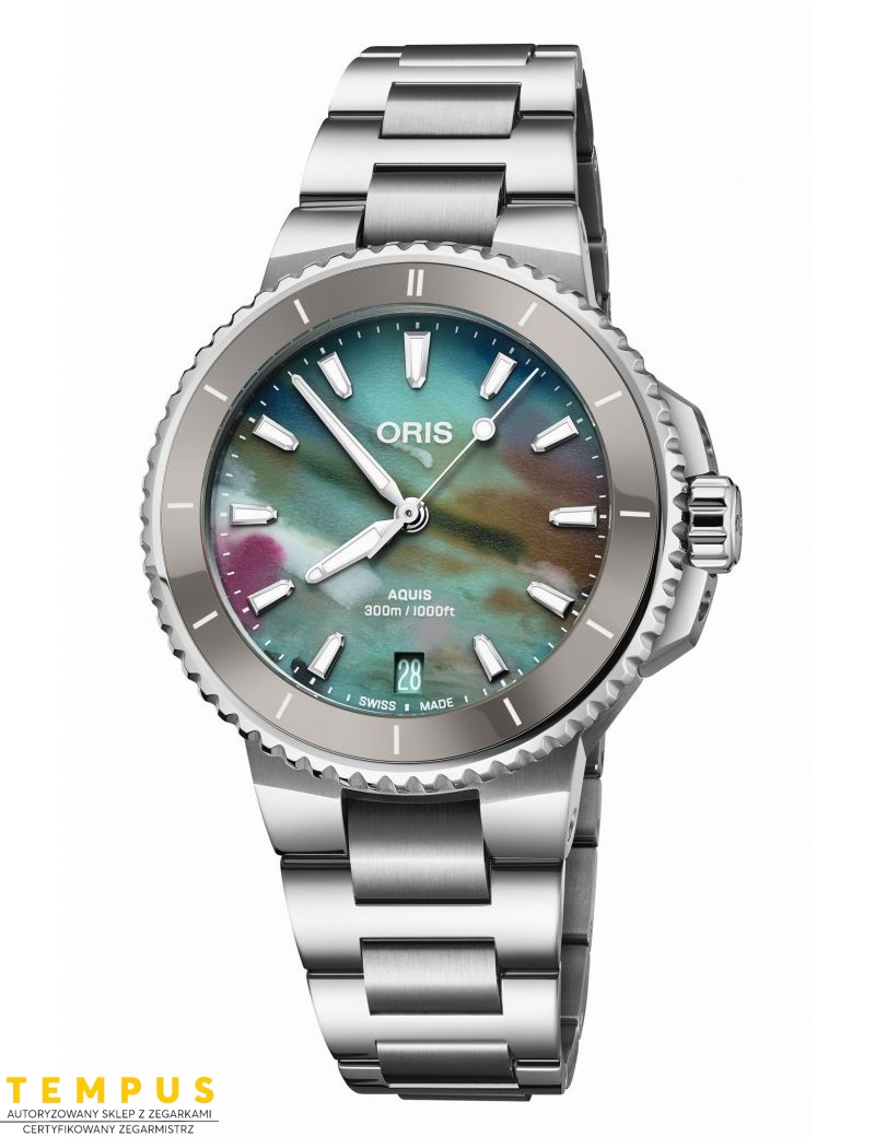 Zegarek sportowy damski Oris Aquis Date Upcycle 36. Zegarek sportowy damski Oris Aquis Date Upcycle 36.