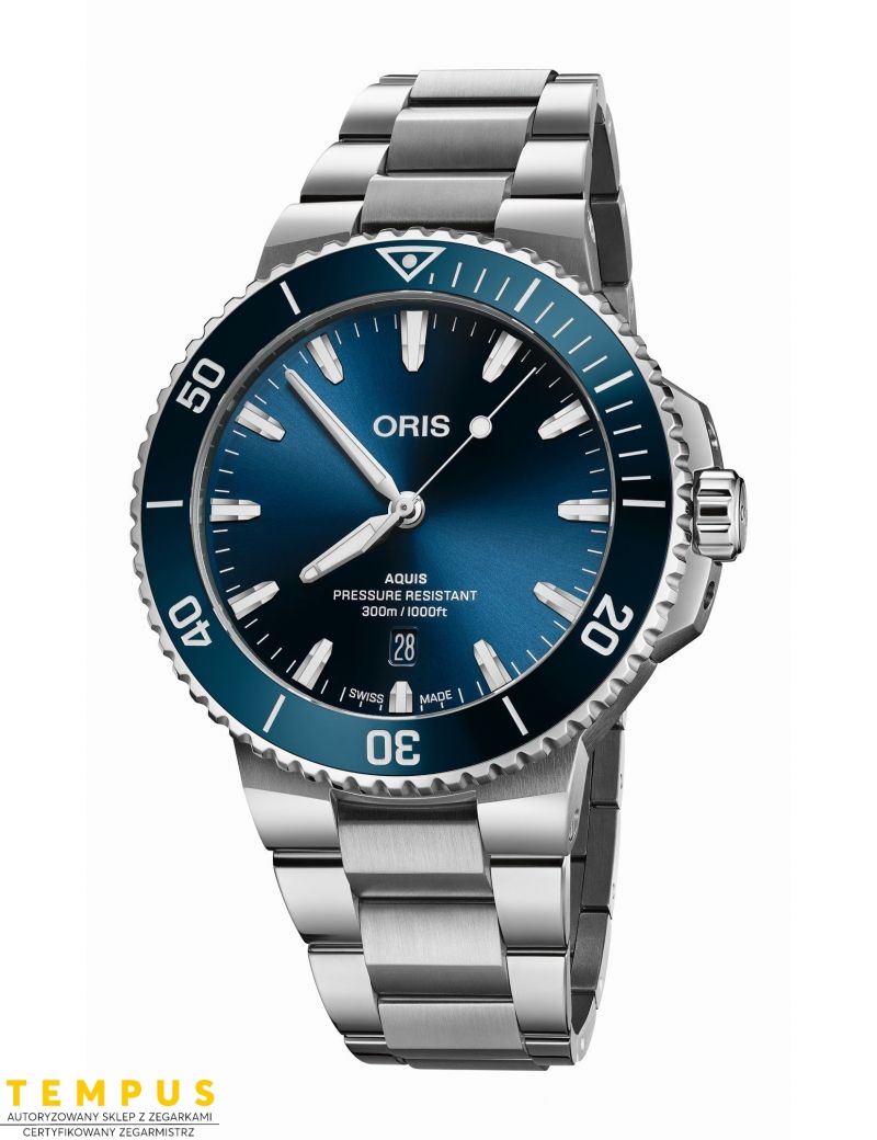 Zegarek sportowy męski Oris Aquis Date 43.5mm 01 733 7789 4135-07 8 23 04PEB - Zegarki ORIS Zegarek sportowy męski Oris Aquis Date 43.5mm 01 733 7789 4135-07 8 23 04PEB - Zegarki ORIS