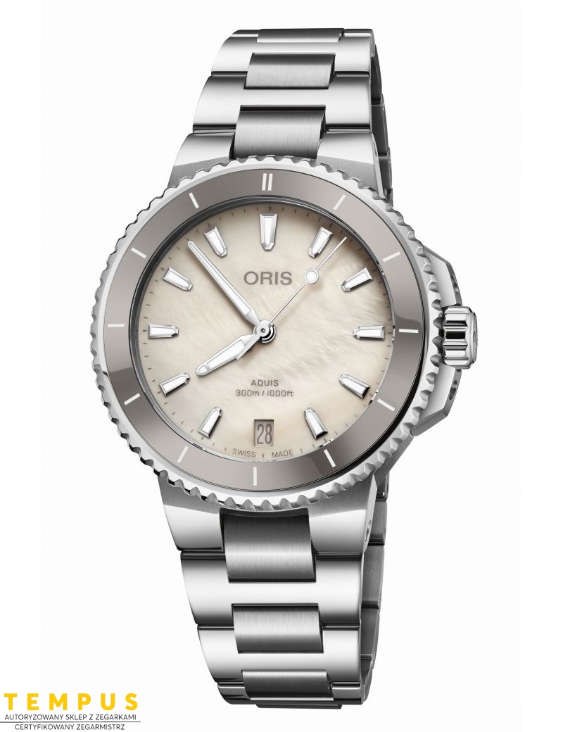 Zegarek sportowy damski Oris Aquis Date 36.5mm 01 733 7792 4151-07 8 19 05P - Zegarki ORIS Zegarek sportowy damski Oris Aquis Date 36.5mm 01 733 7792 4151-07 8 19 05P - Zegarki ORIS