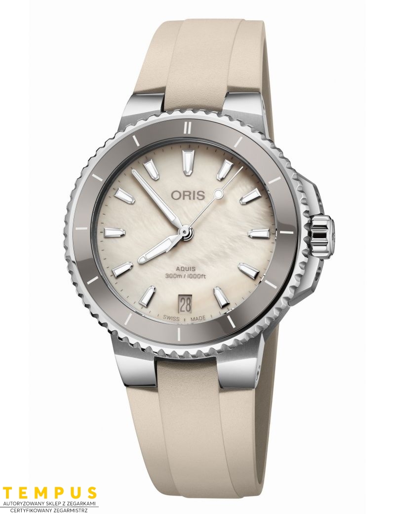 Zegarek sportowy damski Oris Aquis Date 36.5mm 01 733 7792 4151-07 4 19 61FC - Zegarki ORIS Zegarek sportowy damski Oris Aquis Date 36.5mm 01 733 7792 4151-07 4 19 61FC - Zegarki ORIS