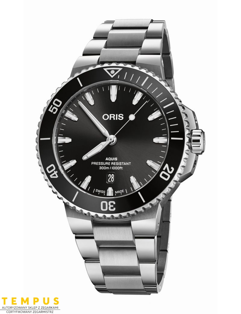 Zegarek sportowy męski Oris Aquis Date 43.5mm 01 733 7789 4154-07 8 23 04PEB - Zegarki ORIS Zegarek sportowy męski Oris Aquis Date 43.5mm 01 733 7789 4154-07 8 23 04PEB - Zegarki ORIS