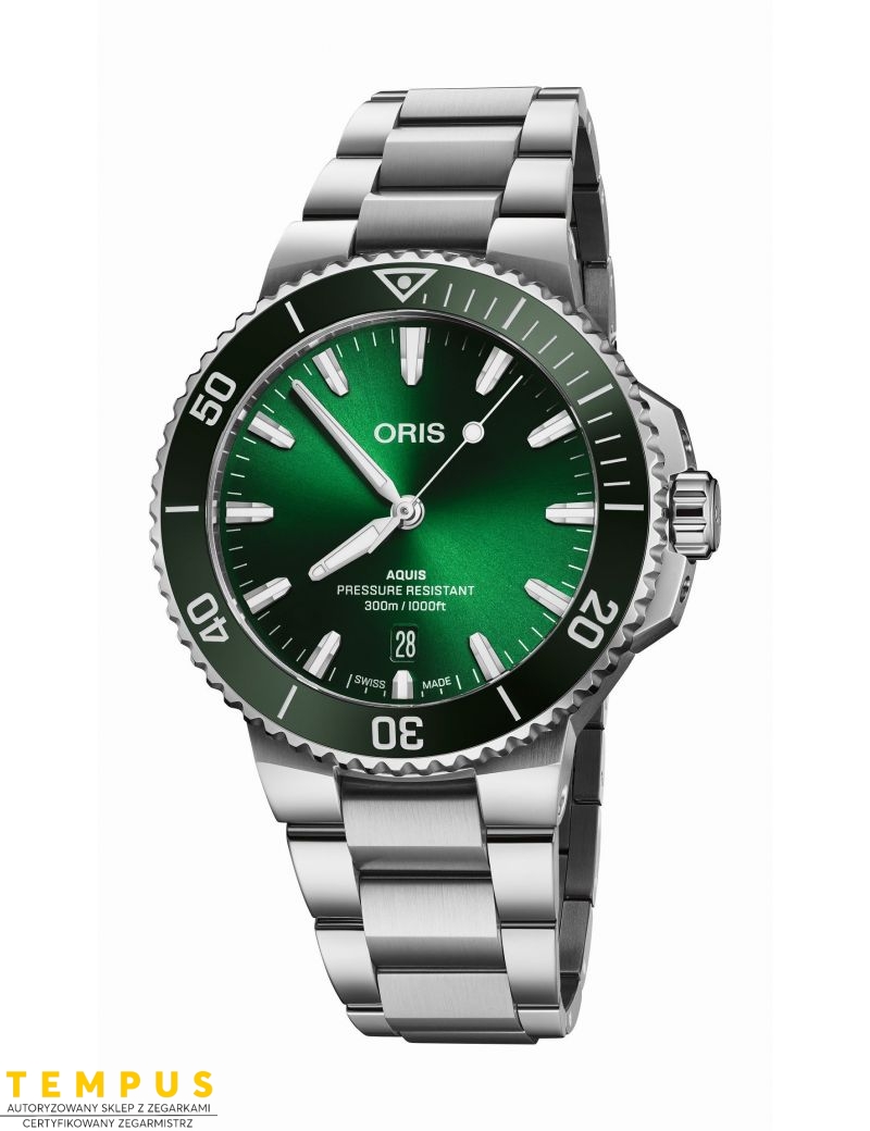 Zegarek sportowy męski Oris Aquis Date 41.5mm 01 733 7787 4157-07 8 22 04PEB - Zegarki ORIS Zegarek sportowy męski Oris Aquis Date 41.5mm 01 733 7787 4157-07 8 22 04PEB - Zegarki ORIS
