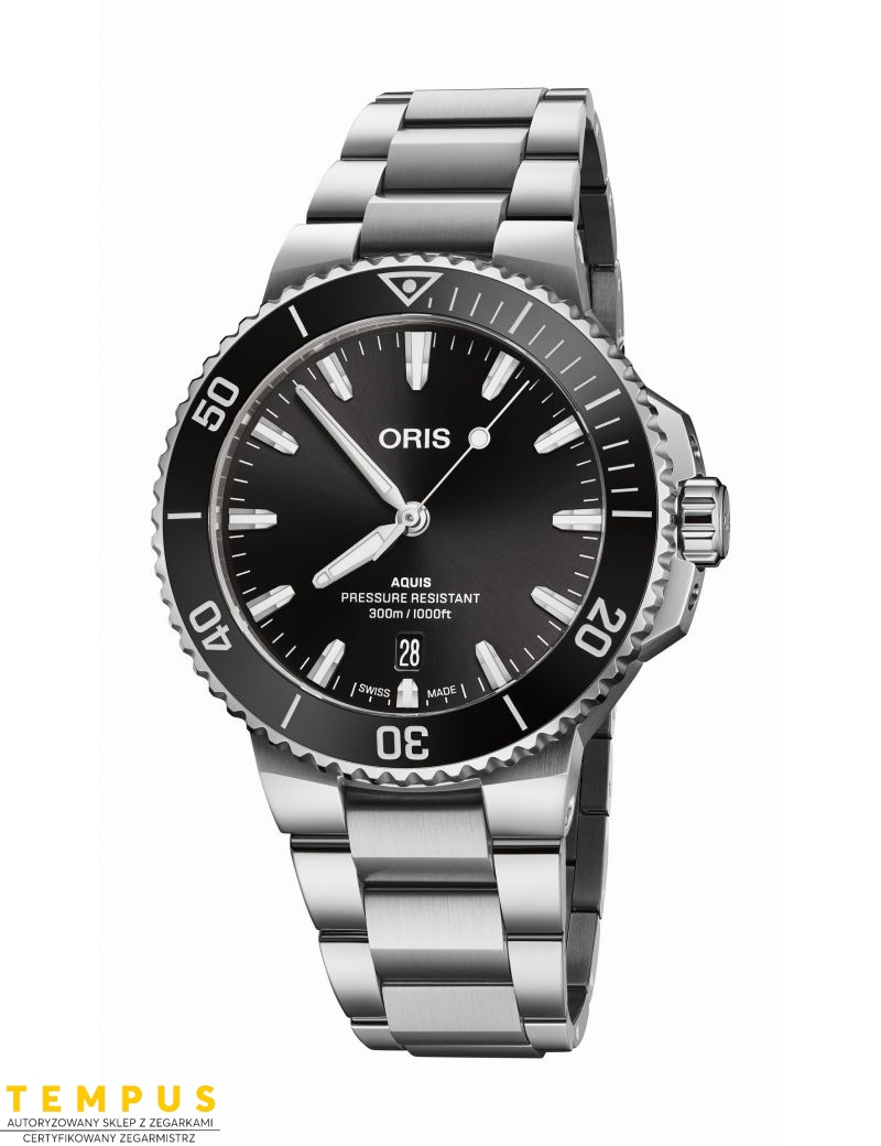 Zegarek sportowy męski Oris Aquis Date 41.5mm 01 733 7787 4154-07 8 22 04PEB - Zegarki ORIS Zegarek sportowy męski Oris Aquis Date 41.5mm 01 733 7787 4154-07 8 22 04PEB - Zegarki ORIS