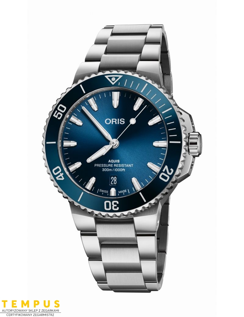 Zegarek sportowy męski Oris Aquis Date 41.5mm 01 733 7787 4135-07 8 22 04PEB - Zegarki ORIS