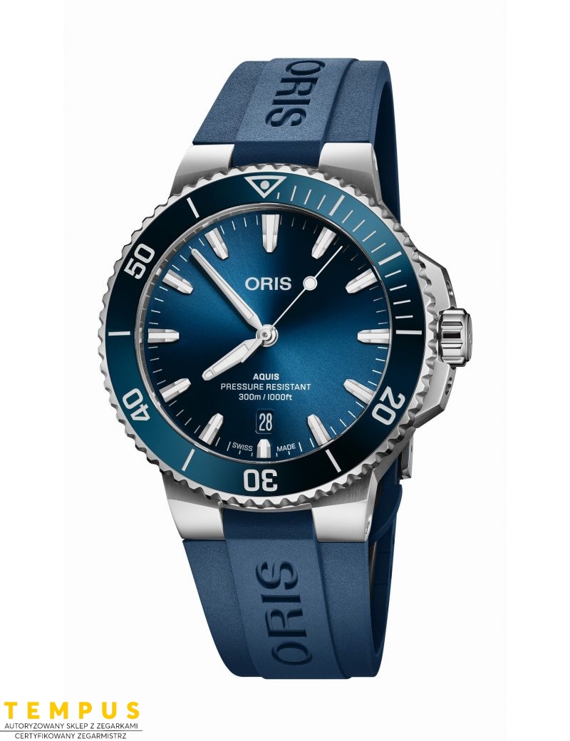 Zegarek sportowy męski Oris Aquis Date 41.5mm 01 733 7787 4135-07 4 22 35FC - Zegarki ORIS Zegarek sportowy męski Oris Aquis Date 41.5mm 01 733 7787 4135-07 4 22 35FC - Zegarki ORIS
