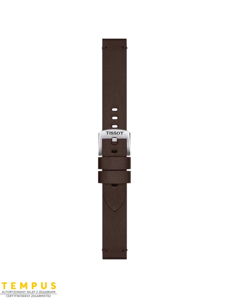 Brązowy syntetyczny pasek Tissot 18mm T852.048.211 - TISSOT - paski do zegarków Brązowy syntetyczny pasek Tissot 18mm T852.048.211 - TISSOT - paski do zegarków