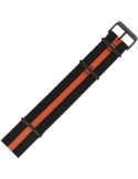 Pasek Vostok Europe Expedition - Nylon 4197 czarny z pomarańczowym śr. czarna kl. - VOSTOK - paski i bransolety do zegarków