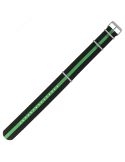 Pasek Vostok Europe Anchar - Nylon 7242 czarny z zielonym śr. matowa kl. - VOSTOK - paski i bransolety do zegarków