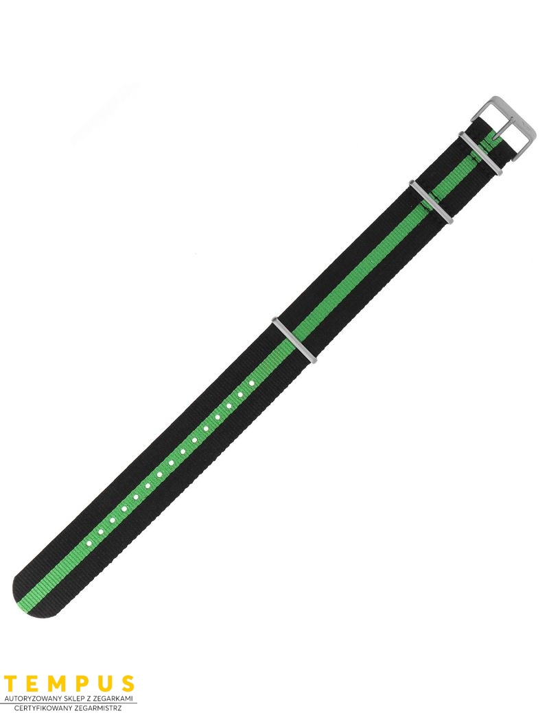 Pasek Vostok Europe Anchar - Nylon 7242 czarny z zielonym śr. matowa kl. - VOSTOK - paski i bransolety do zegarków Pasek Vostok Europe Anchar - Nylon 7242 czarny z zielonym śr. matowa kl. - VOSTOK - paski i bransolety do zegarków