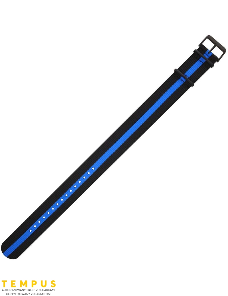 Pasek Vostok Europe Expedition - Nylon 4198 czarny z niebieskim śr. czarna kl. - VOSTOK - paski i bransolety do zegarków Pasek Vostok Europe Expedition - Nylon 4198 czarny z niebieskim śr. czarna kl. - VOSTOK - paski i bransolety do zegarków