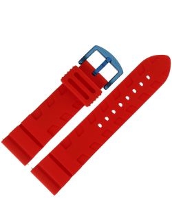 Pasek Expedition - Silikon (D736) czerwony niebieska kl. - VOSTOK - paski i bransolety do zegarków