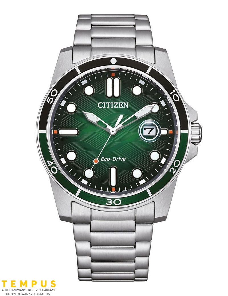 Zegarek sportowy męski Citizen Marine AW1811-82X Sporty Eco-Drive na bransolecie