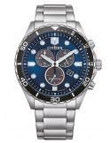 Zegarek sportowy męski Citizen Aqua Chronograph AT2560-84L Dark Blue na bransolecie