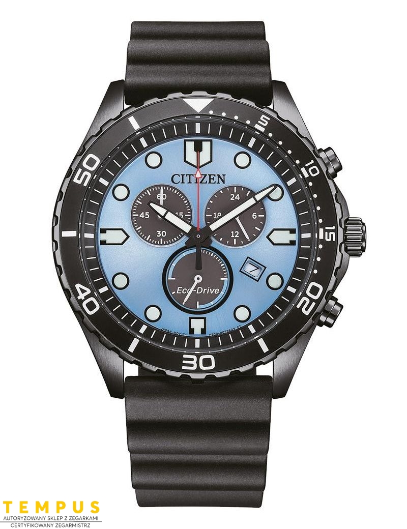 Zegarek sportowy męski Citizen Aqua Chronograph AT2567-18L Ice Blue na pasku Zegarek sportowy męski Citizen Aqua Chronograph AT2567-18L Ice Blue na pasku