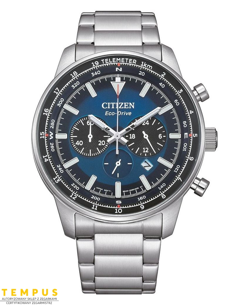 Zegarek lotniczy męski Citizen Aviation Telemeter Chronograph CA4500-91L na bransolecie Zegarek lotniczy męski Citizen Aviation Telemeter Chronograph CA4500-91L na bransolecie