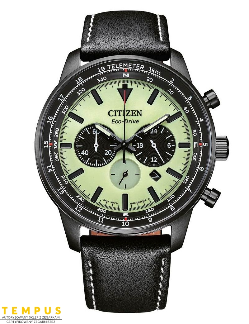 Zegarek lotniczy męski Citizen Aviation Telemeter Chronograph CA4505-21X na pasku Zegarek lotniczy męski Citizen Aviation Telemeter Chronograph CA4505-21X na pasku
