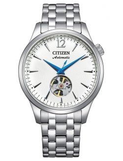 Zegarek klasyczny męski Citizen Mechanical Classic Open Heart NH9131-73A na bransolecie