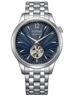 Zegarek klasyczny męski Citizen Mechanical Classic Open Heart NH9131-73L na bransolecie