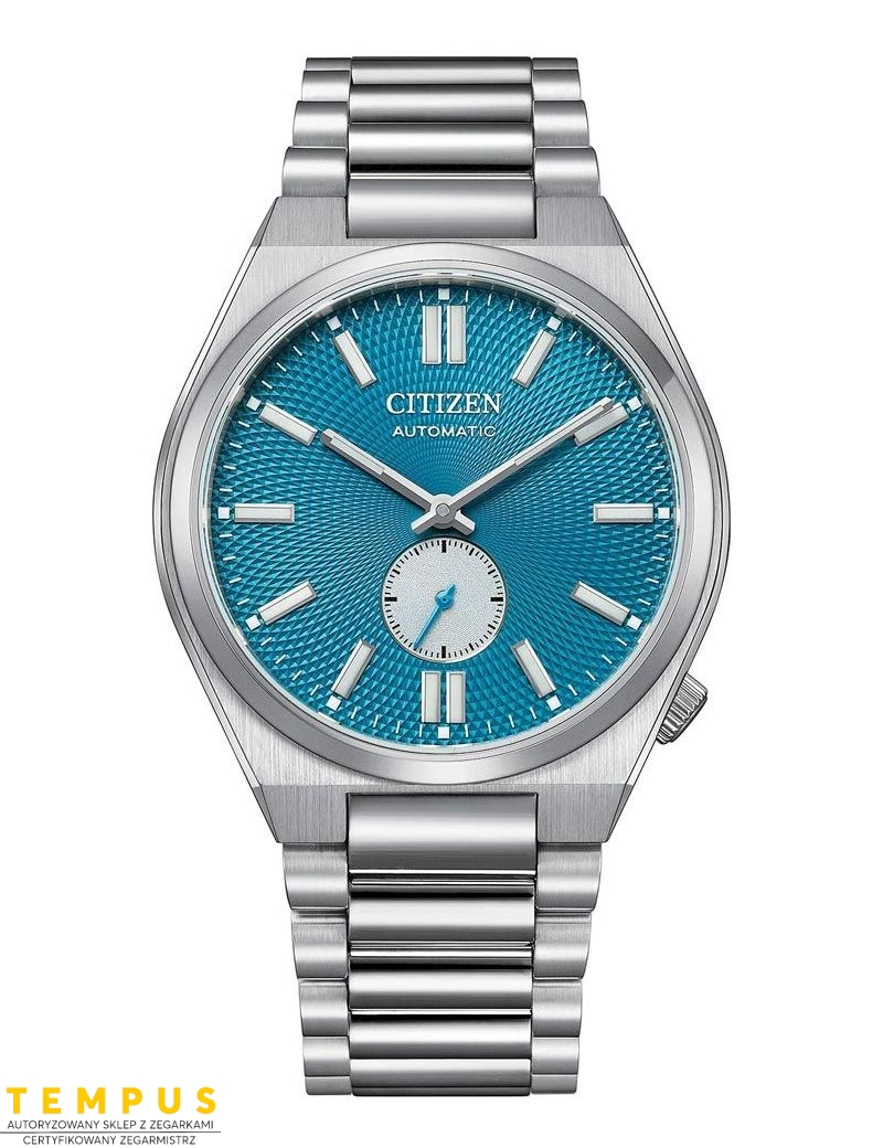 Zegarek klasyczny, casual męski Citizen Tsuyosa Small Second Mechanical NK5010-51L Blue na bransolecie