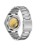 Zegarek klasyczny, casual męski Citizen Automatic Zenshin Titanium Small Second NJ0180-80A White na bransolecie