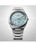 Zegarek klasyczny, casual męski Citizen Automatic Zenshin Titanium Small Second NJ0180-80M Tiffany Blue na bransolecie