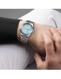Zegarek klasyczny, casual męski Citizen Automatic Zenshin Titanium Small Second NJ0180-80M Tiffany Blue na bransolecie