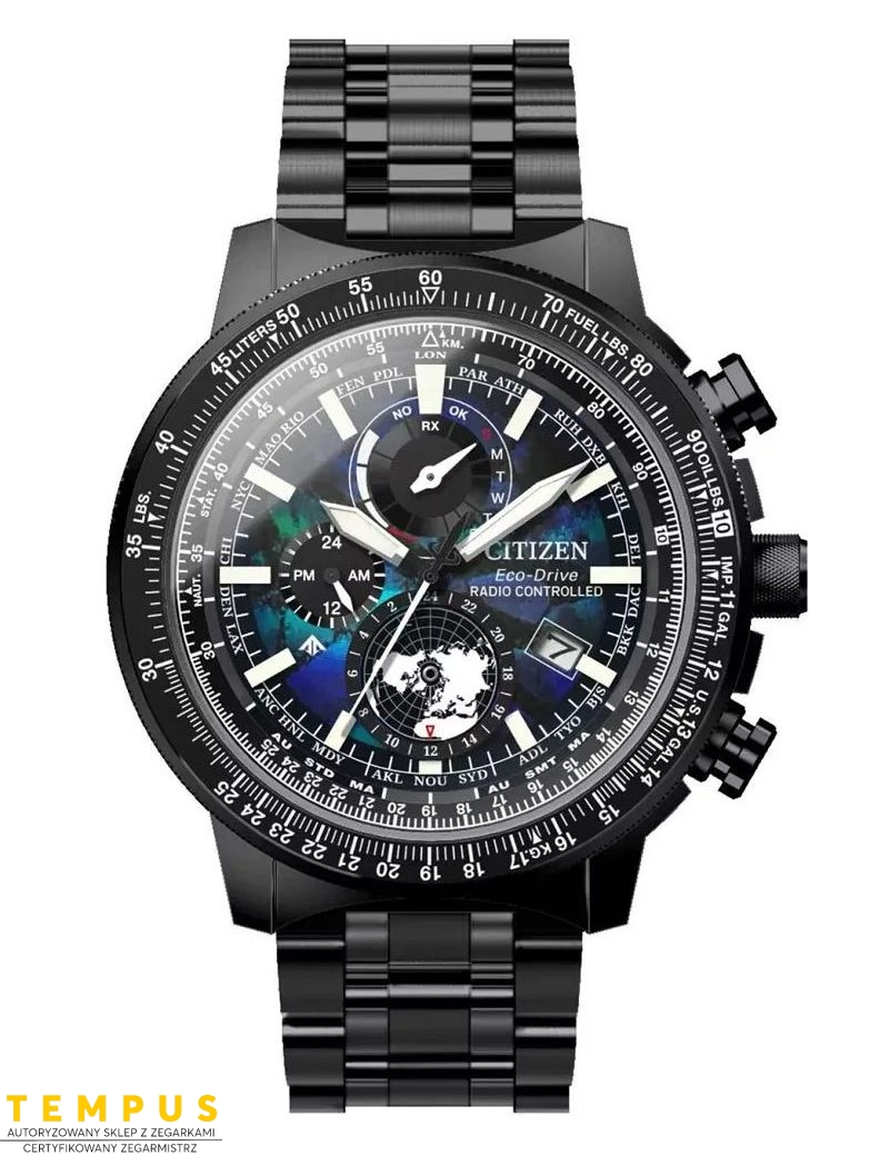 Zegarek lotniczy męski Citizen Promaster Sky Radio Controlled 100th Anniversary Limited Edition BY3005-56E na bransolecie stalowej Zegarek lotniczy męski Citizen Promaster Sky Radio Controlled 100th Anniversary Limited Edition BY3005-56E na bransolecie stalowej