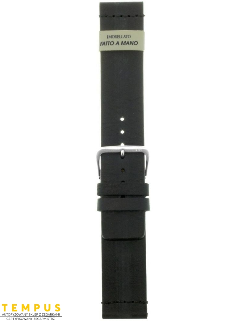 Pasek Morellato Vermeer Cuoio Timber Black 20 mm A01X5044C46019ST20 - MORELLATO - paski i bransolety do zegarków