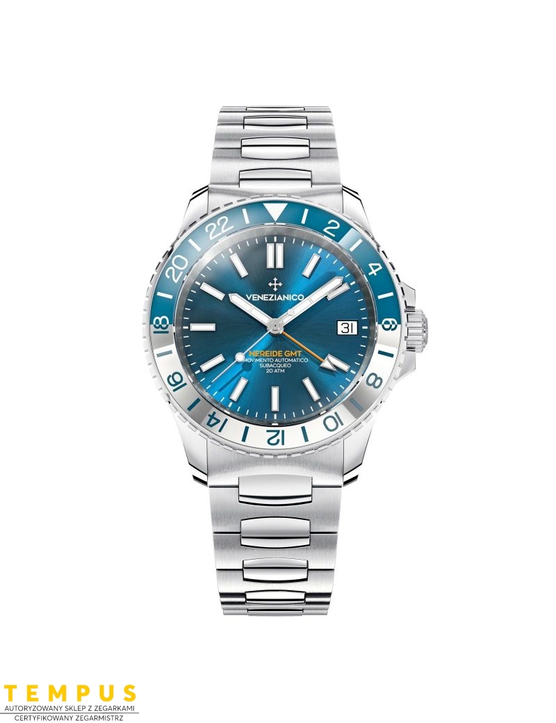 Zegarek sportowy męski Venezianico Nereide 39 GMT 3521502C - Zegarki VENEZIANICO