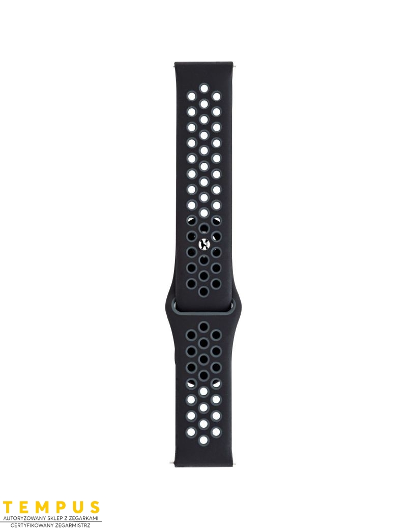 Pasek Morellato Paroo EC Silicone Black/Dark Grey 20 mm A01X5402187801CR20 - MORELLATO - paski i bransolety do zegarków