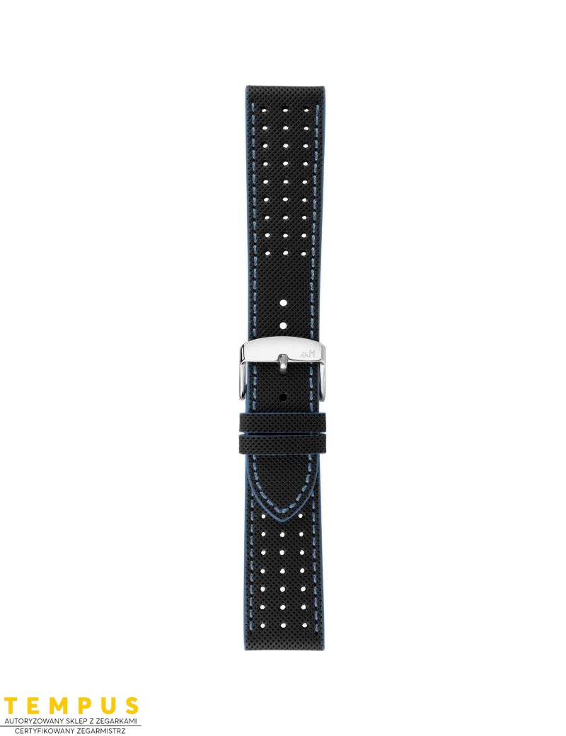 Pasek Morellato Sumo Cuoio WR Nero/Blu 20 mm A01X5485D37865CR20 - MORELLATO - paski i bransolety do zegarków