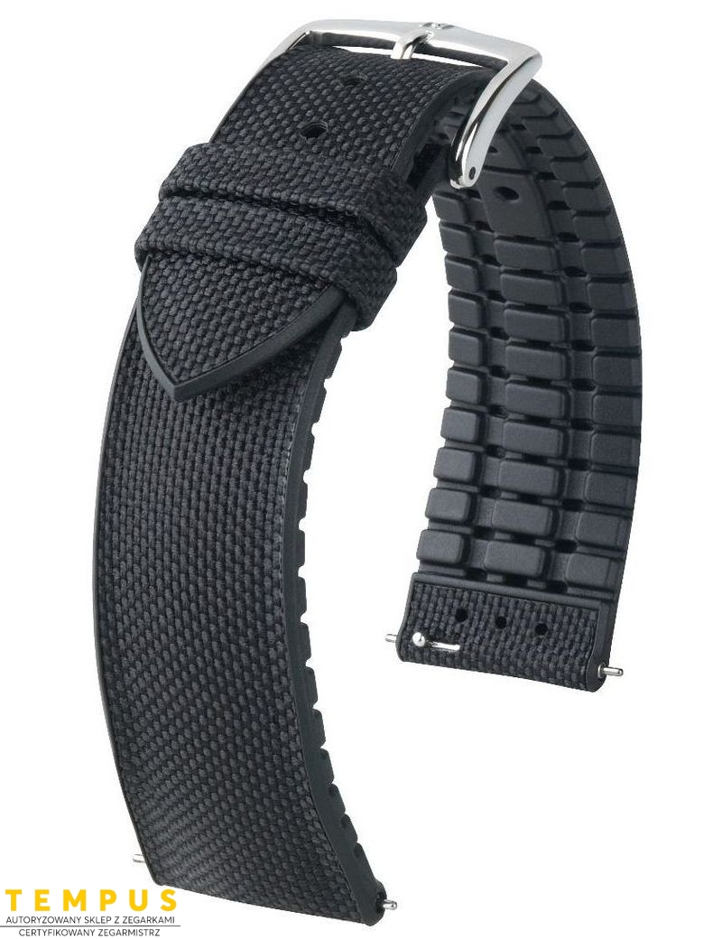 Pasek HIRSCH Arne L Animal Free materiałowo kauczukowy 22 mm 0925090050-2-22 - HIRSCH - paski do zegarków