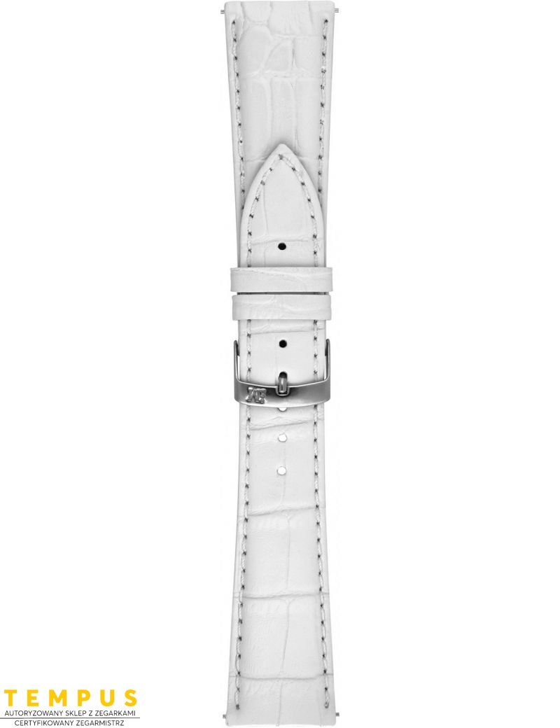 Pasek Morellato Extra EC Alligatore Calf White 22 mm A01X5201656017CR22 - MORELLATO - paski i bransolety do zegarków