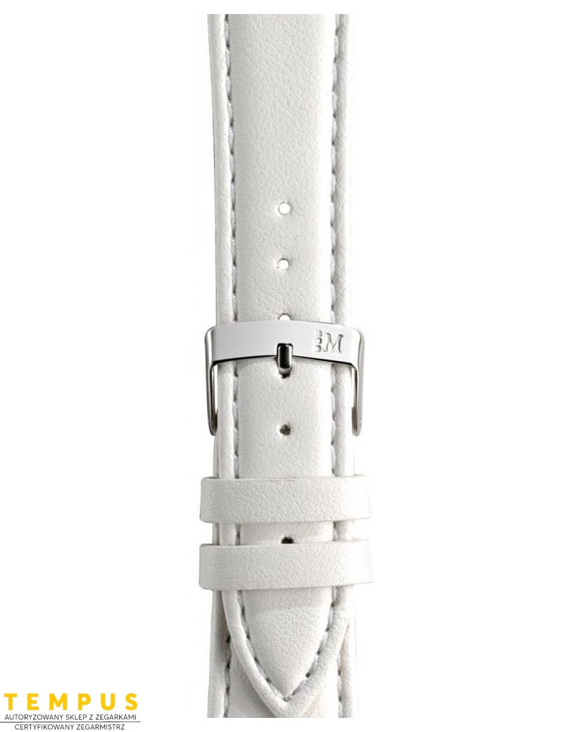 Pasek Morellato Gelso Grana Vaccetta Bianco 12 mm A01X4219A97017CR12 - MORELLATO - paski i bransolety do zegarków