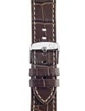 Pasek Morellato Plain Stampa Alligatore Brown 24 mm A01X4733480032CR24 - MORELLATO - paski i bransolety do zegarków