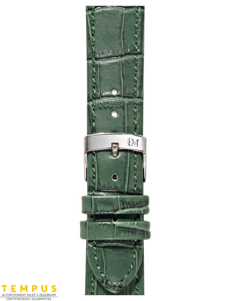 Pasek Morellato Juke Cuoio Rivest. Stampa All. Verde 18 mm A01X4934A95075CR18 - MORELLATO - paski i bransolety do zegarków