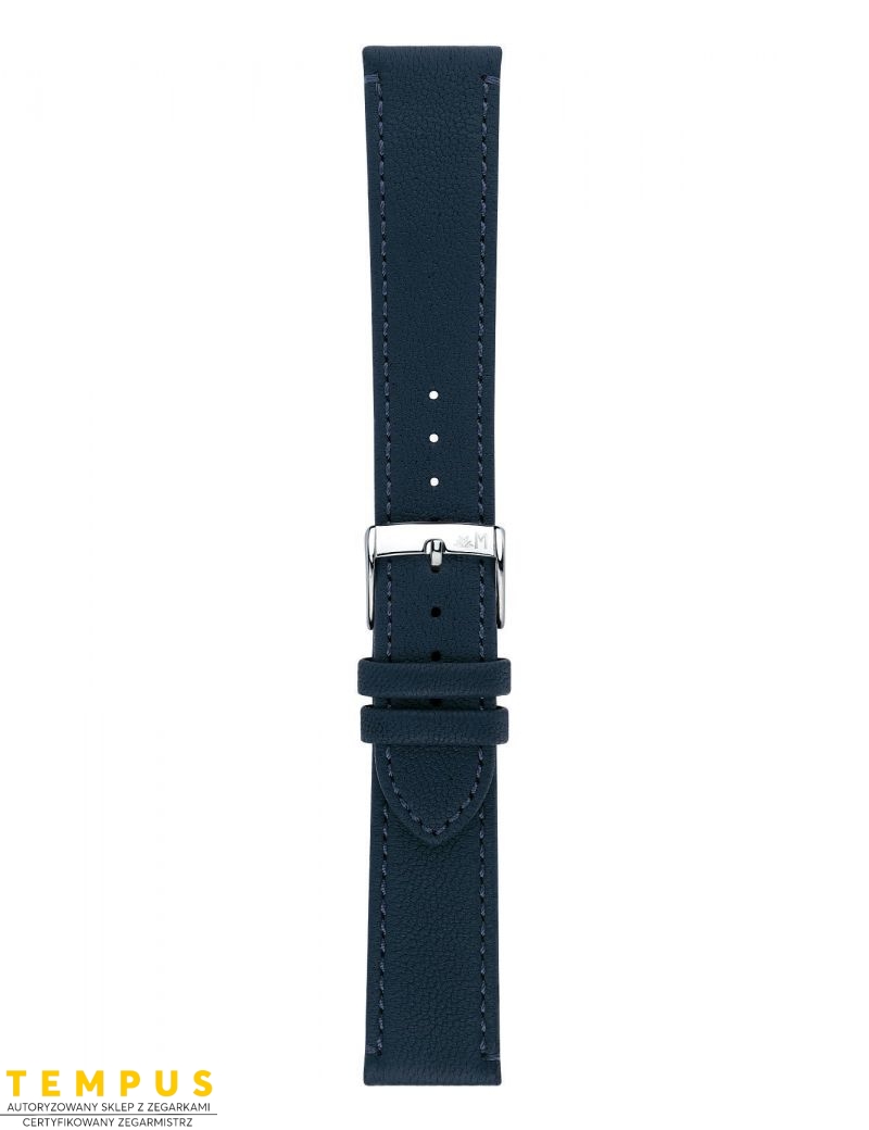 Pasek Morellato Debussy Montone Blu 22 mm A01X5806D95062CR22 - MORELLATO - paski i bransolety do zegarków