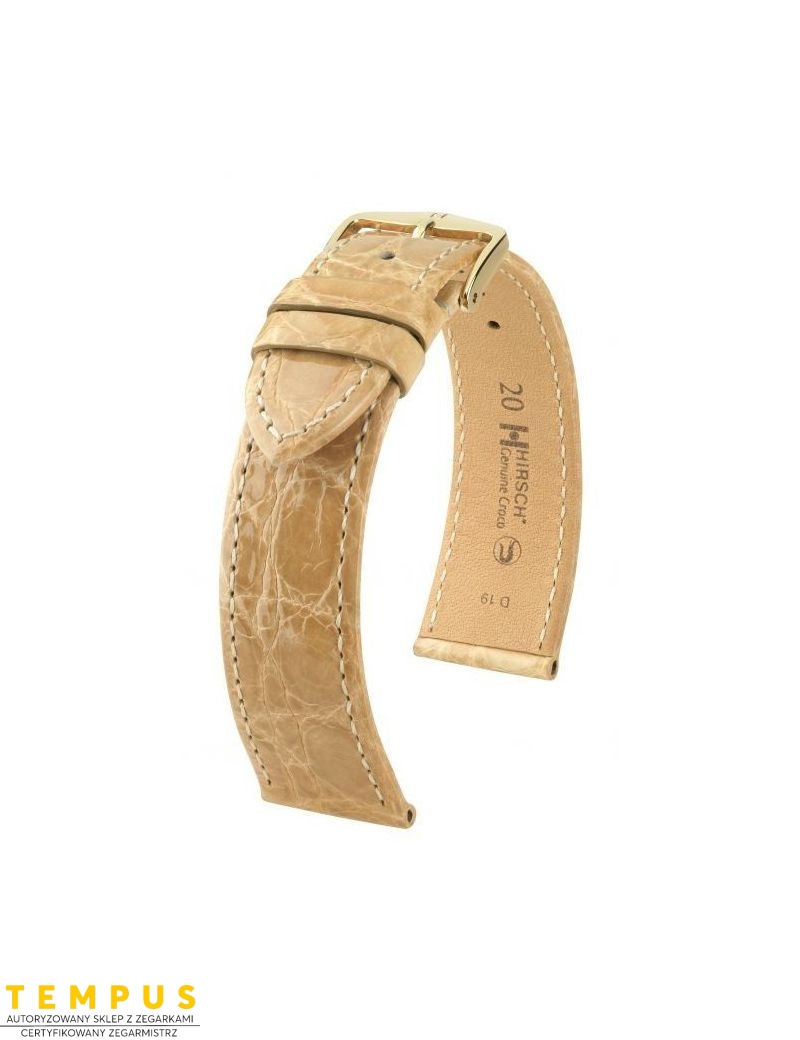Pasek HIRSCH Genuine Croco M 18900890-1-15 ze skóry krokodyla 15 mm - HIRSCH - paski do zegarków Pasek HIRSCH Genuine Croco M 18900890-1-15 ze skóry krokodyla 15 mm - HIRSCH - paski do zegarków
