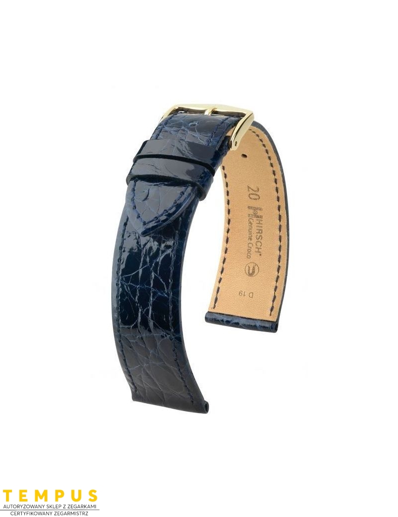 Pasek HIRSCH Genuine Croco M 18900880-1-15 ze skóry krokodyla 15 mm - HIRSCH - paski do zegarków