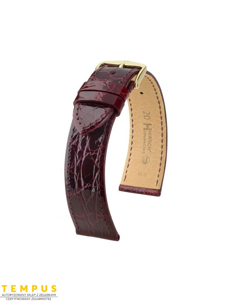 Pasek HIRSCH Genuine Croco L 01808060-1-20 ze skóry krokodyla 20 mm - HIRSCH - paski do zegarków Pasek HIRSCH Genuine Croco L 01808060-1-20 ze skóry krokodyla 20 mm - HIRSCH - paski do zegarków