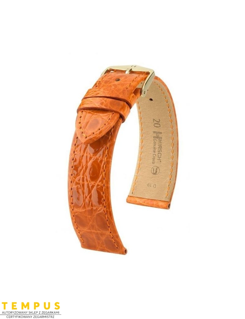Pasek HIRSCH Genuine Croco L 01808076-1-22 ze skóry krokodyla 22 mm - HIRSCH - paski do zegarków Pasek HIRSCH Genuine Croco L 01808076-1-22 ze skóry krokodyla 22 mm - HIRSCH - paski do zegarków