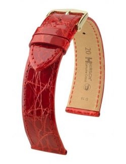 Pasek HIRSCH Genuine Croco M 01808120-1-13 ze skóry krokodyla 13 mm