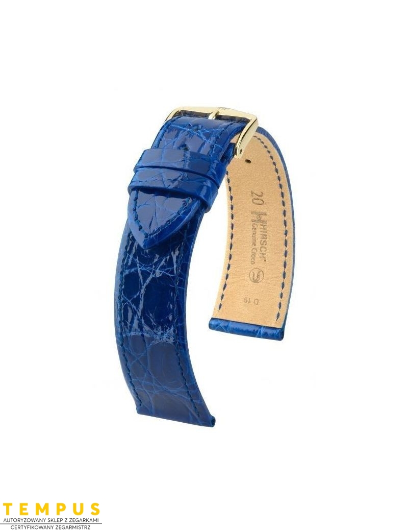 Pasek HIRSCH Genuine Croco M 01808185-1-13 ze skóry krokodyla 13 mm - HIRSCH - paski do zegarków Pasek HIRSCH Genuine Croco M 01808185-1-13 ze skóry krokodyla 13 mm - HIRSCH - paski do zegarków