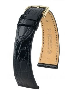 Pasek HIRSCH Genuine Croco M 18900850-1-19 ze skóry krokodyla 19 mm