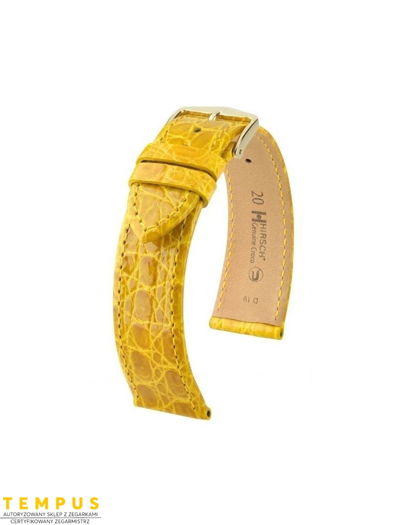 Pasek HIRSCH Genuine Croco M 18900872-1-17 ze skóry krokodyla 17 mm - HIRSCH - paski do zegarków Pasek HIRSCH Genuine Croco M 18900872-1-17 ze skóry krokodyla 17 mm - HIRSCH - paski do zegarków