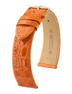 Pasek HIRSCH Genuine Croco M 18900876-1-17 ze skóry krokodyla 17 mm