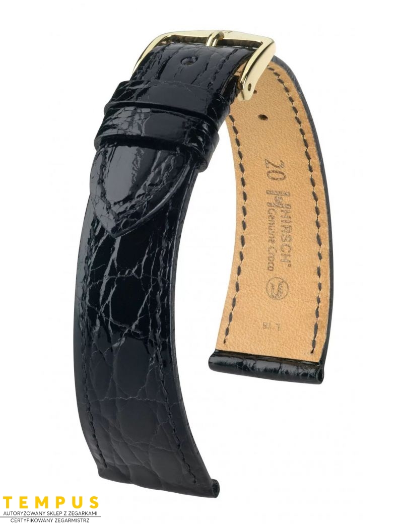 Pasek HIRSCH Genuine Croco M 18900850-2-18 ze skóry krokodyla 18 mm - HIRSCH - paski do zegarków Pasek HIRSCH Genuine Croco M 18900850-2-18 ze skóry krokodyla 18 mm - HIRSCH - paski do zegarków