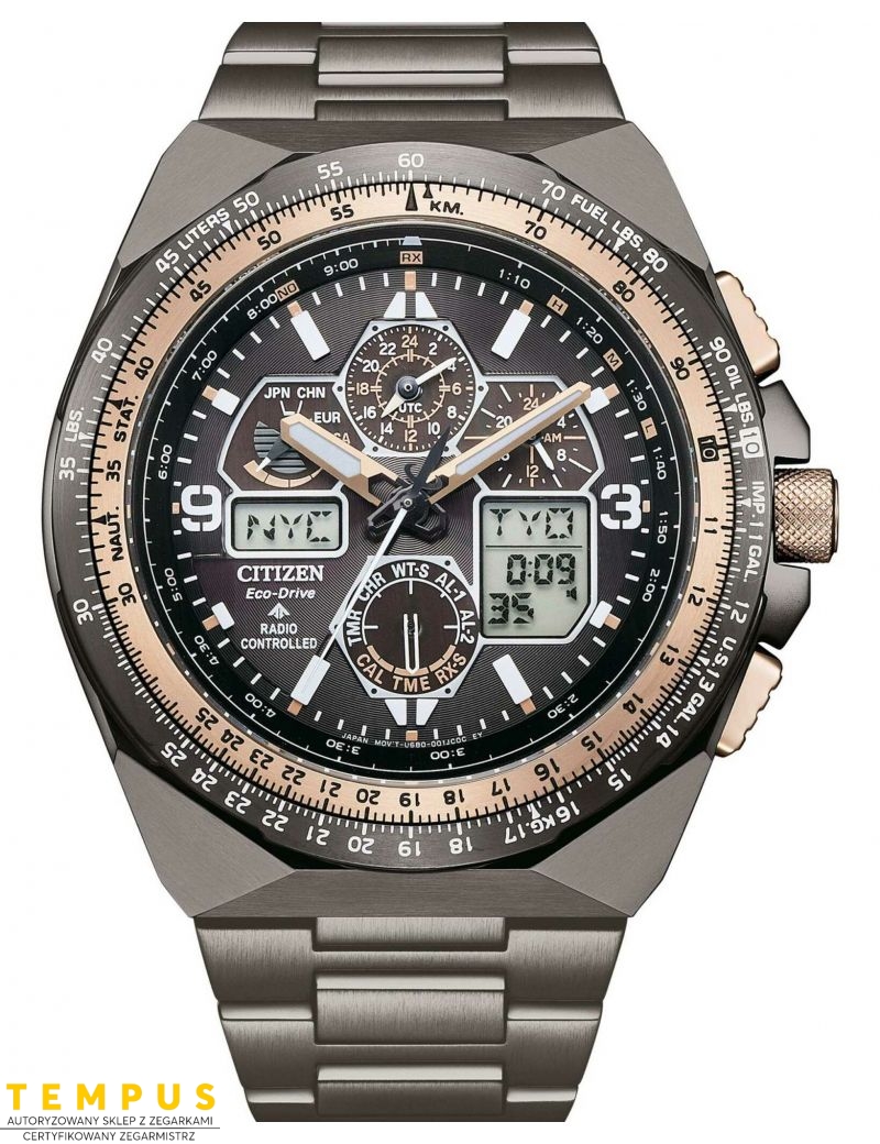 Zegarek lotniczy męski Citizen Promaster Skyhawk 35th Anniversary JY8146-54E Limited Edition na bransolecie