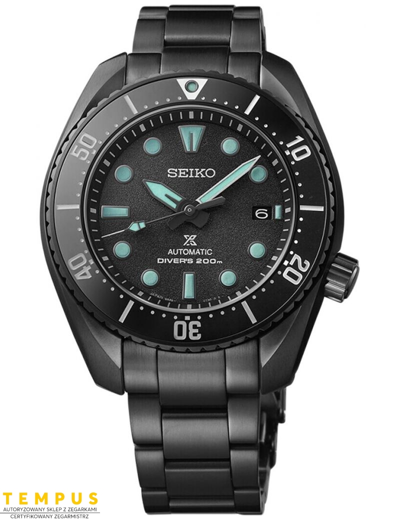 Zegarek sportowy męski Seiko Prospex Night Vision Black Series Sumo Diver SPB433J1 Limited Edition - Zegarki SEIKO Zegarek sportowy męski Seiko Prospex Night Vision Black Series Sumo Diver SPB433J1 Limited Edition - Zegarki SEIKO